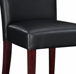 Black Bonded Leather Parsons Chair, 20-1/2" Seat Height - Powell Furniture - 273-833