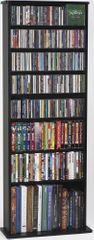 Black DVD Storage Rack - Leslie Dame DVD Storage - CDV-500BLK