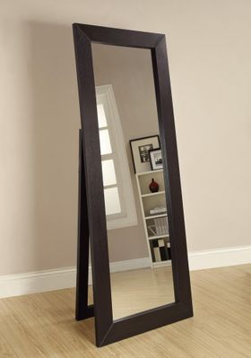 Black Finish Floor Mirror - 900453