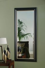 Black & Silver Framed Floor Mirror - 900671