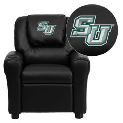 Black Vinyl Kids Recliner - Stetson University Hatters - DG-ULT-KID-BK-41075-EMB-GG