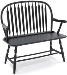 Black Windsor Bench - Carolina Chair - 42-36