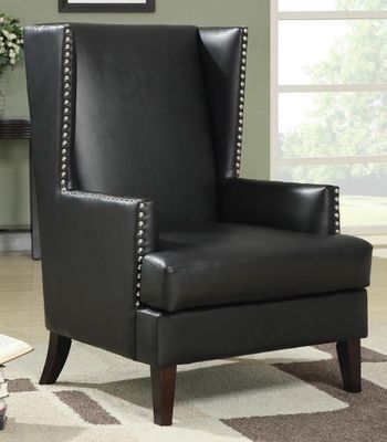 Black Wing Back Accent Chair - 902078