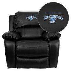 Blinn College Buccaneers Black Leather Rocker Recliner - MEN-DA3439-91-BK-41007-EMB-GG