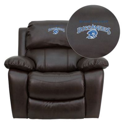 Blinn College Buccaneers Brown Leather Rocker Recliner - MEN-DA3439-91-BRN-41007-EMB-GG