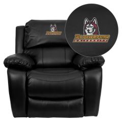 Bloomsburg University Huskies Leather Rocker Recliner - MEN-DA3439-91-BK-41008-EMB-GG