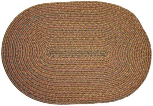 Blossom Gold 10' Round Braided Rug - Rhody Rug - BL-8710RDGO