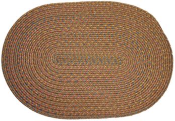 Blossom Gold 10' Round Braided Rug - Rhody Rug - BL-8710RDGO