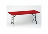 Blow-Molded Adjustable Height Folding Table 30" x 72" - Correll Office Furniture - RA3072-C