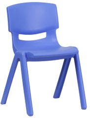 Blue Plastic Stackable School Chair - YU-YCX-004-BLUE-GG