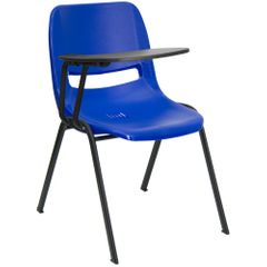 Blue Tablet Arm Chair Desk with Right Side Tablet - RUT-EO1-BL-RTAB-GG