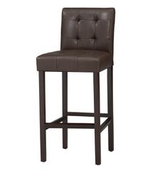 Bonded Leather Tufted Bar Stool 30" - Linon Furniture - 0228VESP-01-KD-U