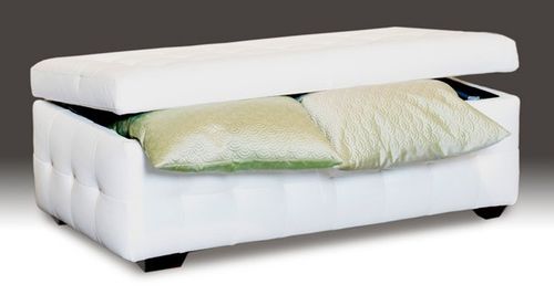 Bonded Leather Tufted Storage Trunk - Diamond Sofa - ZENSTORAGETRUNK