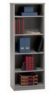 Bookcase 5-Shelf - Series A Pewter Collection - Bush Office Furniture - WC14565