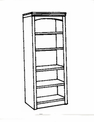 Bookcase DMI - Open Bookcase - Transitional Office Furniture - 7210-08