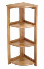 Bookcase - Flip-Flop 3 Shelf Folding Corner Bookcase - HBCFC3412