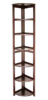 Bookcase - Flip-Flop 6 Shelf Folding Corner Bookcase - HBCFC6712