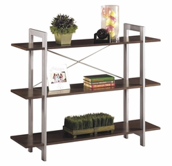 Bookcase in Espresso with Silver Accents - Office Star - XT27