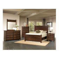 Boone 5 Piece Bedroom Set - Distressed Dark Oak - Largo - LARGO-WG-BOONE-5PC-SET