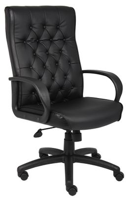 Boss Button Tufted Executive Chair In Black - B8501-BK