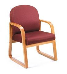 Boss Guest or Visitor Chair in Burgundy - B9560-BY