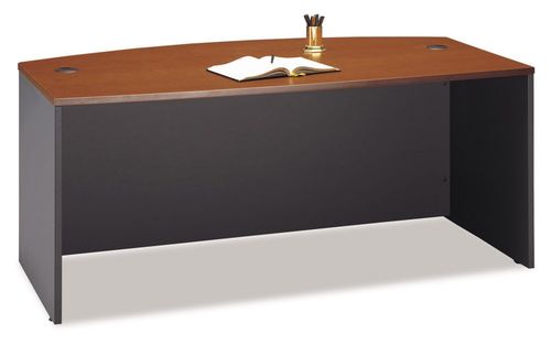 Bow Front Desk - Series C Auburn Maple Collection - Bush Office Furniture - WC48546