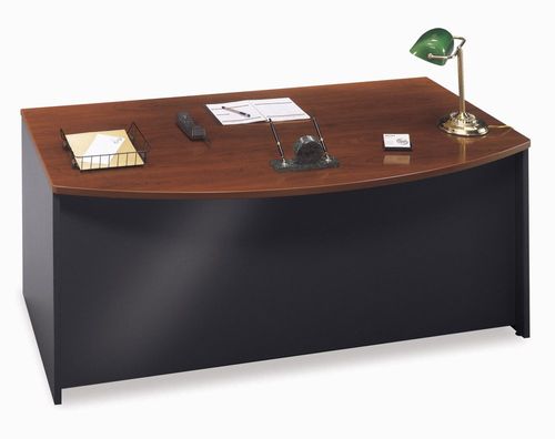 Bow Front Desk - Series C Hansen Cherry Collection - Bush Office Furniture - WC24446
