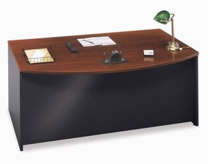 Bow Front Desk - Series C Hansen Cherry Collection - Bush Office Furniture - WC24446