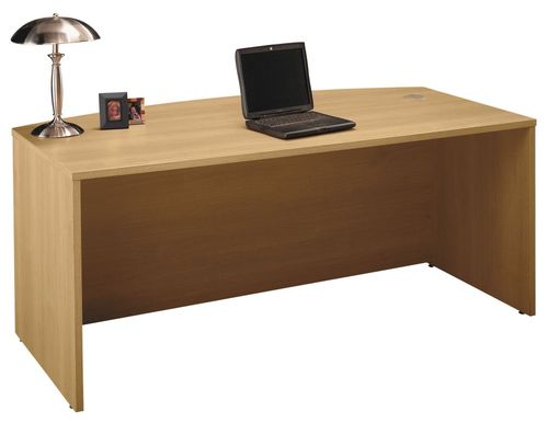 Bow Front Desk - Series C Light Oak Collection - Bush Office Furniture - WC60346