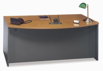 Bow Front Desk - Series C Natural Cherry Collection - Bush Office Furniture - WC72446