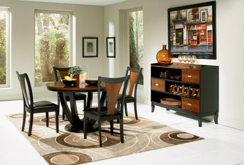Boyer 6-Piece Dining Room Furniture Set in Black / Cherry - Coaster - 102091-5-DSET