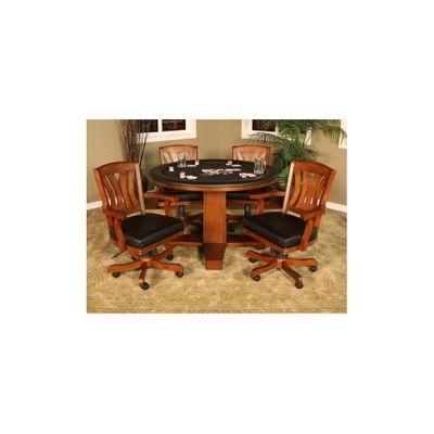 Bradbury 5pc Game Set in Suede - American Hertiage - AH-100712SD-1