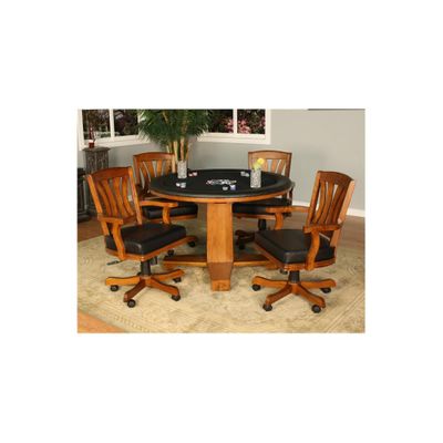 Bradbury 5pc Game Set in Vintage Oak - American Hertiage - AH-100712VO-1