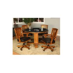 Bradbury 5pc Game Set in Vintage Oak - American Hertiage - AH-100712VO-1