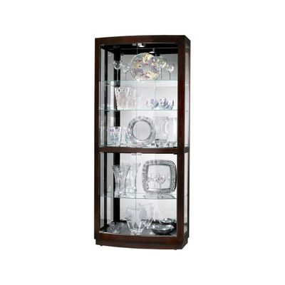 Bradington Curio Cabinet in Black Coffee - Howard Miller