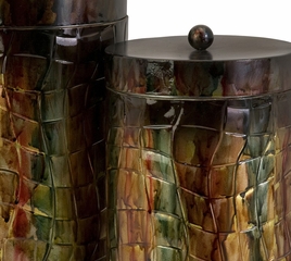 Breen Lidded Cylinders (Set of 2) - IMAX - 12755-2