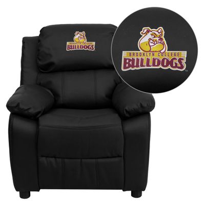 Brooklyn College Bulldogs Black Leather Kids Recliner - BT-7985-KID-BK-LEA-41010-EMB-GG