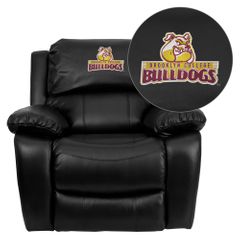Brooklyn College Bulldogs Leather Rocker Recliner - MEN-DA3439-91-BK-41010-EMB-GG