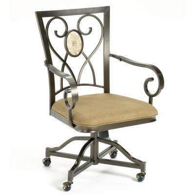 Brookside Oval Caster Chairs (Set of 2) in Brown Powder Coat - Hillsdale Furniture - 4815-804