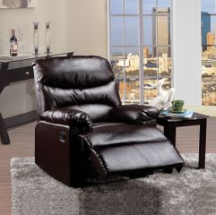 Brown Bonded Leather Recliner - Arcadia - 59015