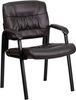 Brown Leather Guest / Reception Chair - BT-1404-BN-GG
