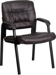 Brown Leather Guest / Reception Chair - BT-1404-BN-GG