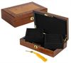 Bubinga Burl Cufflink Case with Lock - JBQ-TR212