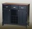 Buffet - Black Buffet with Cherry Wood Top - Home Styles - 5100-0042