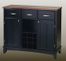 Buffet - Black Buffet with Cottage Oak Wood Top - Home Styles - 5100-0046