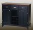 Buffet - Black Buffet with Cottage Oak Wood Top - Home Styles - 5100-0046
