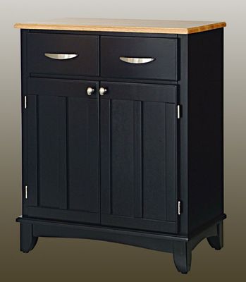 Buffet - Black Buffet with Natural Wood Top - Home Styles - 5001-0041