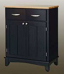 Buffet - Black Buffet with Natural Wood Top - Home Styles - 5001-0041