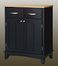 Buffet - Black Buffet with Natural Wood Top - Home Styles - 5001-0041