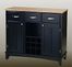 Buffet - Black Buffet with Natural Wood Top - Home Styles - 5100-0041
